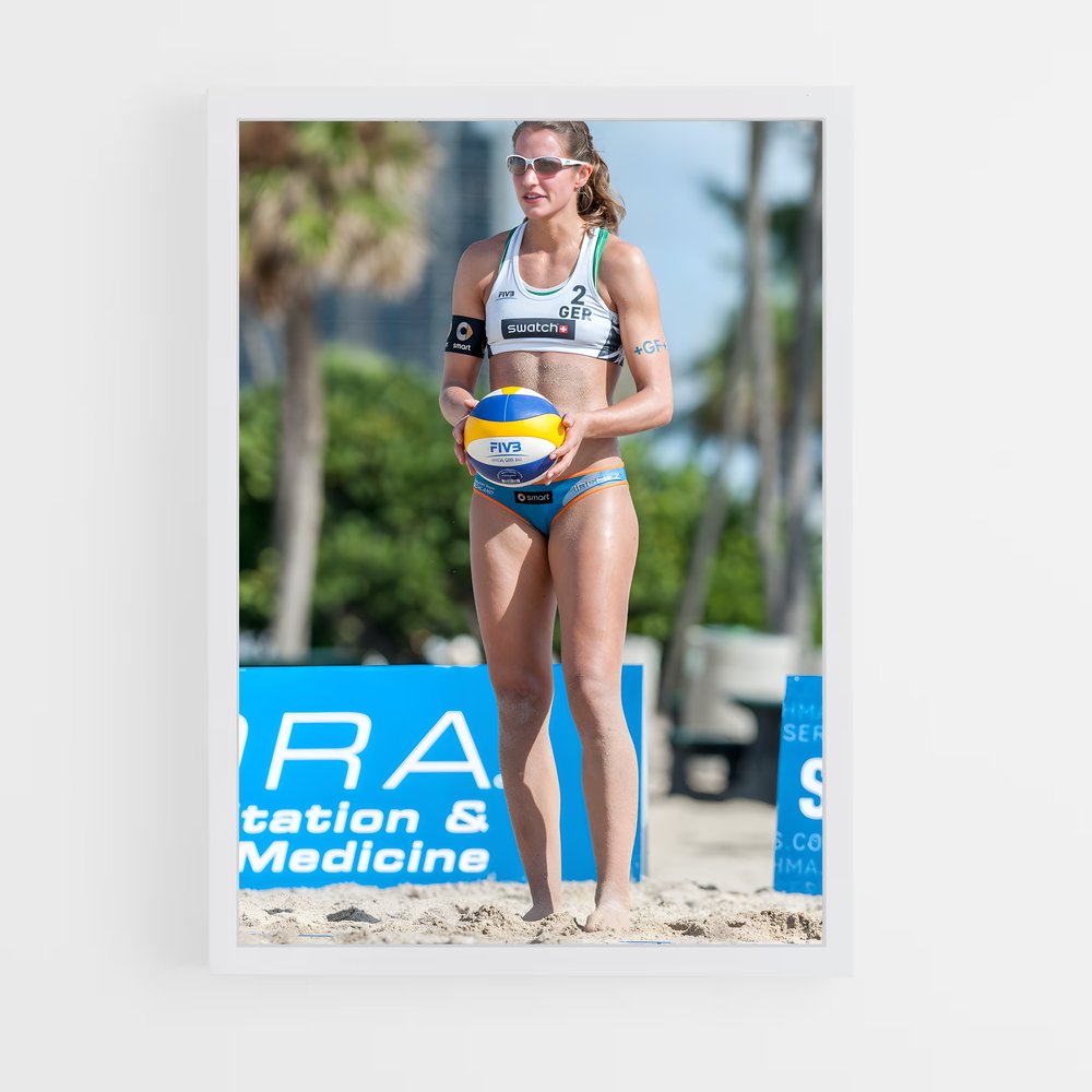 Poster Beach Volleyball Queen – affiche Beach-volley (vue 3)